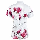 abordables Maillots de mujer-Mujer Maillot de Ciclismo Estampado Flores Botánica Flor Manga Corta Bicicleta Maillot Camiseta con 3 bolsillos traseros MTB Bicicleta Montaña Ciclismo Carretera Secado rápido Resistente a los UV
