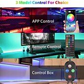billiga WiFi och musikkontroll-5050 led strip lampor 10m smart rgb led light strip musik synk 300leds färgbyte ljus strips Bluetooth app kontroll med fjärrkontroll för sovrum rum tv party sovrum rum tv bakgrundsbelysning pc