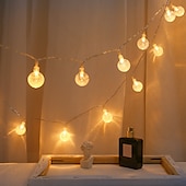 cheap Battery String Lights-1.5m 2m 3m 4m 5m 10m 20m String Lights  High Power LED  Warm White White Blue Christmas New Year&#039;s Creative Party Decorative Garden Yard Decoration Lamp  AA Batteries Powered 1 set