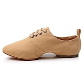 ieftine Pantofi Jazz-pantofi de dans jazz de pânză neagră pentru femei cu design cu șireturi – încălțăminte confortabilă și ușoară pentru dansul jazz, de sală, latin și social