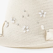 baratos Chapéu de Festa-chapéus de poliéster com 1 peça de cabeça casual floral
