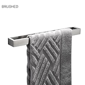 cheap Towel Bars-Towel Rail, Strong Self Adhesive Black Towel Holder Stainless Steel Wall Mounted