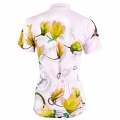 abordables Maillots de mujer-Mujer Maillot de Ciclismo Estampado Flores Botánica Flor Manga Corta Bicicleta Maillot Camiseta con 3 bolsillos traseros MTB Bicicleta Montaña Ciclismo Carretera Secado rápido Resistente a los UV