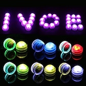 economico Luci subacquee-12pcs subacquea sommergibile esterna led piscina luce con telecomando a batteria lampada da notte subacquea serbatoio di pesci stagno piscina acquario vaso di natale decorazione della festa nuziale
