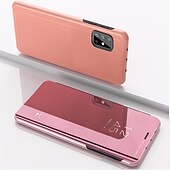 abordables Carcasas Samsung-teléfono Funda Para Samsung galaxia S24 S23 S22 S21 S20 Ultra Plus FE A54 A34 A14 A72 A52 A42 A71 A51 A31 Note 20 Ultra 10 Plus S25 Ultra Funda Completa con Soporte Espejo Activación al abrir