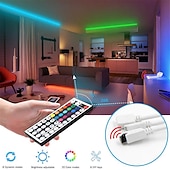 Недорогие Дистанционное управление-светодиодные ленты RGB 65.6ft -20m 32.8ft-10m ленточный свет smd5050 светодиодные ленты с пультом дистанционного управления с 44 клавишами ИК-пульт и источник питания 12v гибкое изменение цвета