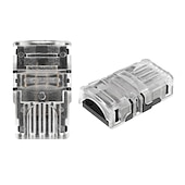 cheap LED Accessories-5PCS 4Bin 10mm No-waterproof Flexible Strip Light Hippo Buckle 5050 RGB LED Light Bar Quick Connector Easy to Install Wire and Strip Light  Connector DC5-36V