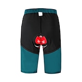 voordelige Heren Shorts, Panty&#039;s &amp; Broeken-WOSAWE Voor heren MTB shorts Wielrenshorts Fietsen Gewatteerde shorts MTB shorts Ruim Passend Bergracen Wegwielrennen Sport 3D-pad Fietsen Ademend Anatomisch ontwerp Zwart Groen Siliconen Kleding