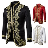 economico Cime-Elegante Vintage Vittoriano Cappotto Mascherata Abbigliamento esterno Principe Corrina vittoriana Gentiluomo Aristocratico Paillettes Vintage Ricamato Abito da ballo Costume Per uomo Capodanno