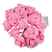 Недорогие Питание от батареек-элегантный свадебный прием вечеринка 6м 40 светодиодов розовая роза цветок светодиодные гирлянды праздничные гирлянды свадебная вечеринка украшение лампа на батарейках без батареек