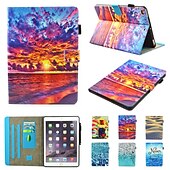 זול נרתיק iPad-לוּחַ כיסויים מכסים ל עבור Apple אייפד אייר 5 ipad 9th 8th 7th Generation 10.2 inch מסתובב360מעלות מגנטי עמיד בזעזועים פרפר פנדה נוף TPU עור PU