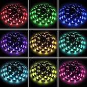 זול פנסי פס עמיד למים-רצועת led רצועת 2 מטר עמיד למים רצועות תאורה LED rgb טיקטוק רצועת תא סוללה aa תיבת סוללה מיני בקר 3 מפתחות מופעל על סוללה רב צבעים