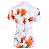 abordables Maillots de mujer-Mujer Maillot de Ciclismo Estampado Flores Botánica Flor Manga Corta Bicicleta Maillot Camiseta con 3 bolsillos traseros MTB Bicicleta Montaña Ciclismo Carretera Secado rápido Resistente a los UV