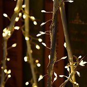 cheap Battery String Lights-2m 200 LEDs Firecracker String Lights, Outdoor Waterproof Christmas Decorative Lights with Remote Control, 8 Modes, Dimming, and Timer for Holiday Parties