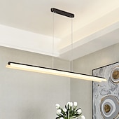 voordelige Lijnontwerp-led lineaire hanglamp modern zwart goud 100cm kantoor eetkamer kroonluchter geschilderde afwerkingen aluminium verstelbare hanglamp 110-120v 220-240v warm wit koud wit