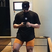 economico T-shirt e Canottiere da Corsa-Per uomo Maglia da palestra Camicia da allenamento T-shirt da corsa Manica corta Superiore Sportivo Athleisure Autunno Cotone Traspirante Morbido Effetto sauna Pallacanestro Jogging Addestramento