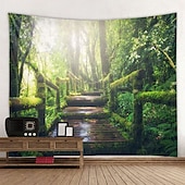 economico Arazzo della Foresta-Arazzo Da Parete Grande Stampato Con Foresta Naturale Arazzi Da Parete Bohémien Economici Da Appendere A Parete Con Mandala