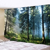 economico Arazzo della Foresta-Arazzo Da Parete Grande Stampato Con Foresta Naturale Arazzi Da Parete Bohémien Economici Da Appendere A Parete Con Mandala