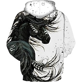 ieftine Animale 3D ale fetei-Fete 3D Animal Geometric Hanorac Manșon Lung Tipărire 3D Activ Modă De Bază Copii 2-13 ani Sport exterior