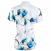 abordables Maillots de mujer-Mujer Maillot de Ciclismo Estampado Flores Botánica Flor Manga Corta Bicicleta Maillot Camiseta con 3 bolsillos traseros MTB Bicicleta Montaña Ciclismo Carretera Secado rápido Resistente a los UV