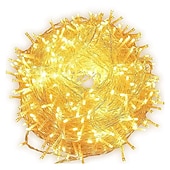 baratos Luzes de Alta Tensão com Plug-in-elegante festa de recepção de casamento 200led 20m corda luz festa de casamento decoração luzes guirlanda ao ar livre à prova d'água ano novo 9 cores lâmpada led