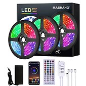 cheap WiFi&amp;Music Control-20m 65ft LED Smart Strip Lights TV Backlight RGB Bluetooth Music Sync 5M 10M 15M 2835 SMD Color Changing with 40 Keys Controller for Bedroom Kitchen Home Decoration