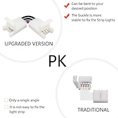Недорогие LED аксессуары-4 шт. L-образные 4-контактные разъемы, регулируемые по углу (90-180 градусов), светодиодные полосы разъемов для ширины 10 мм 5050 RGB светодиодные полосы света dc5-36v