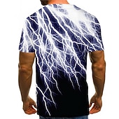お買い得  メンズプラスサイズTシャツ-男性用 プラスサイズ シャツ ビッグアンドトール グラフィック ラウンドネック プリント 半袖 夏 誇張された デザイナー ベーシック 大きくて背が高い 日常 トップの