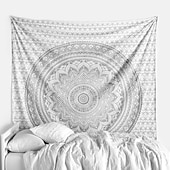 billiga Mandala Tapestry-mandala bohemisk stor vägg gobeläng konst dekor filt gardin hängande hem sovrum vardagsrum sovsal dekoration boho hippie psykedelisk blomma blomma lotus indisk