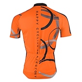 abordables Maillots pour hommes-Homme Maillot Velo Cyclisme Manche Courte Cyclisme Maillot Top avec 3 poches arrière VTT Vélo tout terrain Vélo Route Respirable Séchage rapide Résistant aux ultraviolets Zip frontal Blanche Jaune