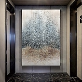 cheap Abstract Paintings-Large Oil Painting 100% Handmade Hand Painted Wall Art On Canvas Grey Modern Abstract Classic Home Decoration Decor Rolled Canvas No Frame Unstretched