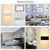 cheap Flush Mount Wall Lights-1-Light LED Wall Sconce Indoor Modern Acrylic Light Fixture for Bedroom Bathroom Corridor Stairs 6W Contemporary Wall Lamp