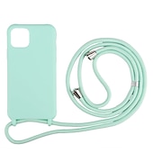 cheap Samsung Cases-Phone Case For Samsung Galaxy S24 S23 S22 S21 S20 Plus Ultra S25 Ultra Silicone Case with Adjustable  Neck Strap Kickstand Shockproof Solid Color Solid Colored TPU