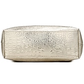 abordables Cabas et fourre-tout-Femme Fourre-tout faux cuir du quotidien Fermeture Couleur unie Argent Noir Dorée