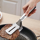 cheap Meat Tools-Barbecue Tongs Stainless Steel Fried Steak Shovel Fish Spatula Meat Clips Bread Clamp Kitchen Tools Accessories