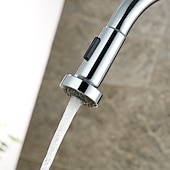 abordables Pommeaux de douche-Faucet Nozzle Multi-Function Silvery Replaceable Pull out Shower Spray Head ABS Plastic Material Adjustable to Spray and Centest Waterflow Mode