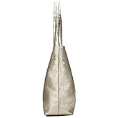 abordables Cabas et fourre-tout-Femme Fourre-tout faux cuir du quotidien Fermeture Couleur unie Argent Noir Dorée