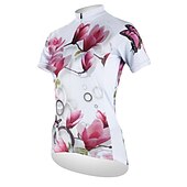 abordables Maillots de mujer-Mujer Maillot de Ciclismo Estampado Flores Botánica Flor Manga Corta Bicicleta Maillot Camiseta con 3 bolsillos traseros MTB Bicicleta Montaña Ciclismo Carretera Secado rápido Resistente a los UV