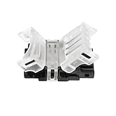 cheap LED Accessories-5PCS 4Bin 10mm No-waterproof Flexible Strip Light Hippo Buckle 5050 RGB LED Light Bar Quick Connector Easy to Install Wire and Strip Light  Connector DC5-36V