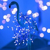 cheap Battery String Lights-2m 200 LEDs Firecracker String Lights, Outdoor Waterproof Christmas Decorative Lights with Remote Control, 8 Modes, Dimming, and Timer for Holiday Parties