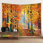 economico Arazzo della Foresta-Arazzo Da Parete Grande Stampato Con Foresta Naturale Arazzi Da Parete Bohémien Economici Da Appendere A Parete Con Mandala