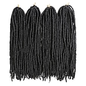 cheap Crochet Hair-Faux Locs Dreadlocks Nu Locs Box Braids Synthetic Hair Braiding Hair 24 roots / pack