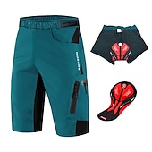 voordelige Heren Shorts, Panty&#039;s &amp; Broeken-WOSAWE Voor heren MTB shorts Wielrenshorts Fietsen Gewatteerde shorts MTB shorts Ruim Passend Bergracen Wegwielrennen Sport 3D-pad Fietsen Ademend Anatomisch ontwerp Zwart Groen Siliconen Kleding