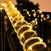 economico Striscie luci ad energia solare-luce solare esterna della stringa 2pcs 1pcs tubo della corda ha condotto la lampada solare 12m 100 luci della stringa dei led vacanza fata all&#039;aperto festa di natale luce del giardino solare luce
