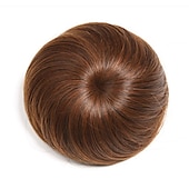 cheap Clip in Extensions-Human Hair Lace Wig Hair Bun Women Easy dressing Lovely Drawstring Synthetic Hair Hair Piece Hair Extension Natural Black #1B Medium Auburn#30 Dark Brown#2