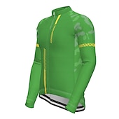 tanie Męskie koszulki-Męskie Koszulka rowerowa Geometryczny Niejednolita całość Wzory Długi rękaw Rower Dżersej Top z 3 tylnymi kieszeniami Kolarstwo górskie Kolarstwie szosowym Keep Warm Odporny na UV Kolarstwo Szybkie