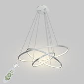 cheap Circle Design-3-Light 80/60/40/20 cm LED Pendant Light Metal Acrylic Ring Circle Design Dimmable Painted Finishes Modern 90W/113W 3-Rings 4-Rings ONLY DIMMABLE WITH REMOTE CONTROL