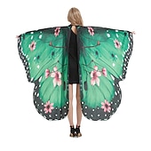 preiswerte Damenkostüme-Schmetterling Faschingskostüme Cosplay Kostüm Flügel Umhang Erwachsene Damen Cosplay Halloween Karneval Einfaches Karnevalskostüm