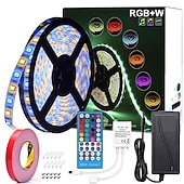 baratos luzes de tira à prova d'água-5m 16,4 pés rgbw luz de tira led à prova d'água 300 leds smd 5050 branco quente rgb mudança de cor luz de fundo decoração de festa em casa