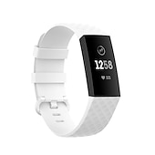 Недорогие Ремешки для часов Fitbit-Умный ремешок для часов для Фитбит Charge 4 / Charge 3 / Charge 3SE Мягкий силикон Умные часы Ремень Металлическая застежка Регулируется Дышащий Спортивный ремешок Замена Браслет